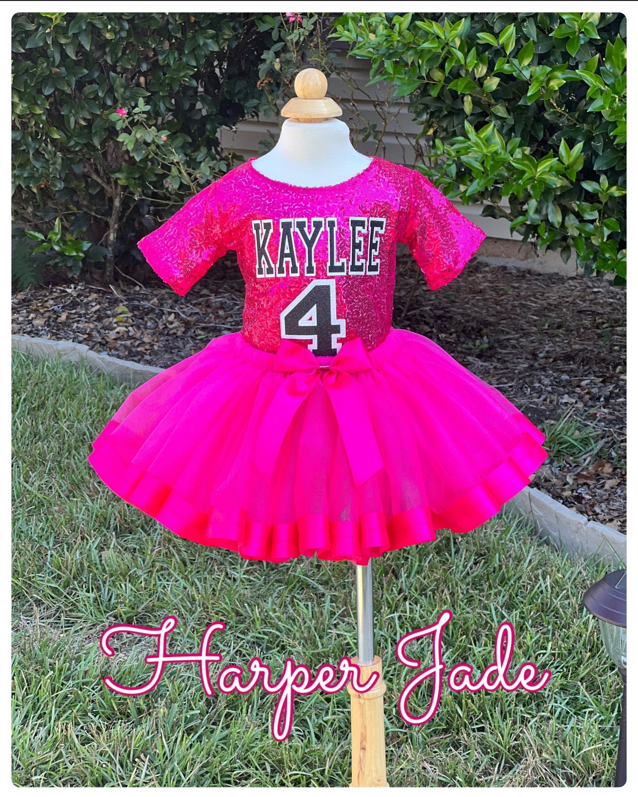 Sequins Top with Ribbon Tutu